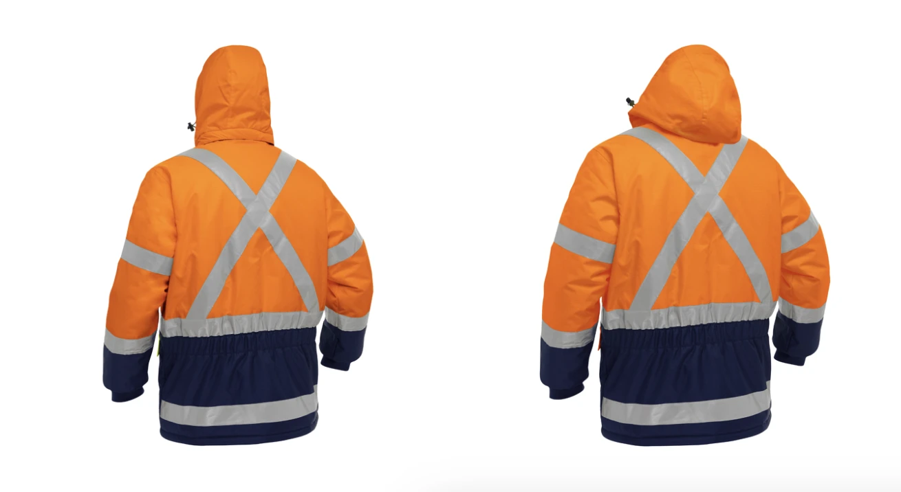 Bisley® ANSI Type R Class 3 and CSA Z96 Class 2 X-Back Extreme Cold Jacket with Navy Bottom, 1 EA  #343M6450X - Image 3